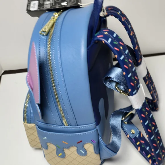 Loungefly Disney Lilo & Stitch Ice Cream Stitch Figural Mini Backpack New - Picture 8 of 10